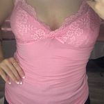 Pink Bow Lace Tank Top Photo 4