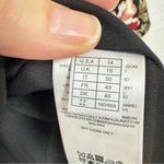 Brooks Brothers  Black Red Floral Long Sleeve Dress Womens 14 Mini Fall Preppy Photo 6