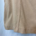 Ambiance Tan Light Brown Ribbed Lined Short Sleeve Scoop Neck Cropped Crop Top Size L Photo 4