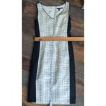White House | Black Market  Tweed Sheath Dress Black White Plaid Sz 00 Petite Photo 4