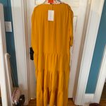 NWT Mustard Tiered Maxi Dress Yellow Size 18 Photo 3
