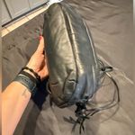 Loewe Vintage  Flamenco Knot Drawstring Bag Black Nappa Leather Pouch Clutch Photo 8