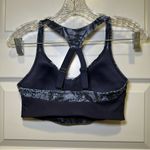 Avia  Navy Blue Print V Neck Padded Racerback Sports Bra M Photo 5