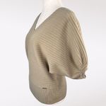 T Tahari Ribbed Short Dolman Sleeve Sweater V-Neck XS Photo 3