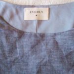 Esley  Chambray & White Embroidered Shift Dress Photo 5