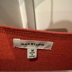 Max Studio Orange, Melon Colored Knit Dress Size M Flounce Sleeves Fun Trim Photo 6