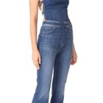 RARE Mother The Tie Back Hustler Ankle Fray Jumpsuit Pardon My French Size 26 Blue Photo 3