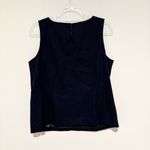 Talbots RSVP  Sequined Insect Sleeveless Tank Top Navy blue size 12 petite Photo 3
