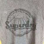 Superdry Womens Sparkle Logo Black Gray Tee Size 6 Casual Travel Photo 1