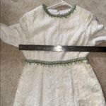 Handmade Winter wonderland ivory Long Sleeve Dress with Green beaded Accents Size undefined Photo 12