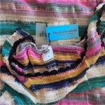 NEW Tach stripe knit dress Pink Size L Photo 3