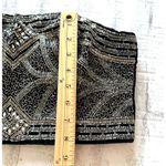 Kimchi Blue  Velvet Beaded Bustier Elegant Embellished Zip Top Crop Sz L Photo 3