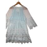 NWT COCOMORE Boutique Lace Trim Polka Dot Tassel Dress Romantic Flowy Sz 40 (10) Blue Photo 7