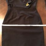 Black and Chartreuse Pencil Dress with Ruffle Detail Sz 8 Photo 6