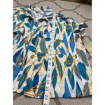 Anthropologie Calligraphie matching linen blend set, size large Blue Photo 13