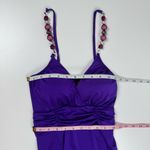 Vintage Y2K Capricho Purple Dress Beaded Straps USA Made Sz Large Whimsy Grunge Photo 5