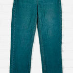 American Eagle Mom Straight Jean Teal Corduroy Stretch Women, Size 0 Photo 0