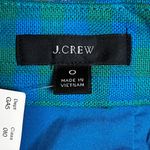 J.Crew NWT Gingham Plaid Check Mini Skirt SZ 0 Green Blue Flap Pockets A-line Photo 5