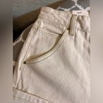BLANK NYC  Cream High-Waisted Jeans gold thread NWT large back pockets cotton Photo 5