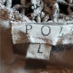 POL  Gray Crochet Detail Sleeveless Blouse Photo 3