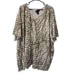 Maggie Barnes Top Blouse Plus Size 5X Pleated Ruffle Style Classic Business City Photo 0