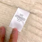 EXPRESS  Fluffy Chunky Fringe Cardigan Cream Size M Sleeve Detail Photo 10