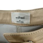 Aritzia Wilfred The Melina Pants Vegan Leather Cropped Beige Size 10 Photo 5