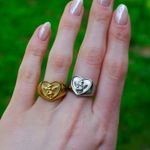 Size 7 gold angel ring non tarnish Photo 0