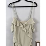 Lulus NWOT Light Sage Ruffled Maxi Dress Off Shoulder Women’s Size Medium Photo 5