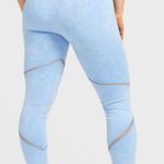 SoulCycle Blue Seamless Moto Soul Cycle Leggings  Photo 0