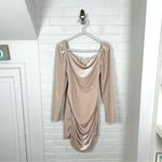 Altar'd State Altar’d State Nude Velvet Shimmer Body-con Long Sleeve Dress Size M Photo 1