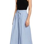 Scotch & Soda NWT Crispy Cotton Blue Striped Wide Leg Pants Photo 0