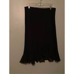 Metaphor  Black Pull On Ruffle Hem Skirt Polyester Size Large Photo 1