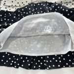 Pretty Little Thing  Polka Dot Ruched Frill Long Sleeve Mini Dress Black White Size 2 Photo 14