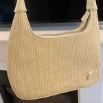 Etienne Aigner Creme Straw Shoulder Bag Leather Trim Photo 5