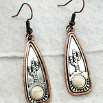 Cactus Earrings / Night Desert Earrings / Silver Dangle Earrings / Boho Earrings Photo 0