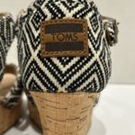 Toms Women's Seinna Aztec Black and white pattern Wedge Heel Sandals Size 6 Photo 6