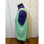 Caslon  Women’s Plus 1X Green White Stripe Sleeveless Tunic Tank Top Casual Basic Photo 2