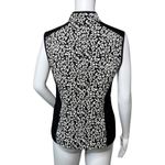 Chico's  Jacket Womens‎ Small Black White Cheetah Print Vest Casual Neutral Edgy Photo 3