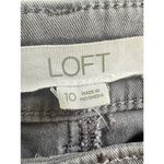 Loft Pants Womens 10 Monroe Wide Leg Grey Chino Casual Office High Rise Basic Photo 6