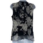Simply Irresistible Mesh Rhinestone Women Top Sz L Asymmetric Whimsigoth HOliday Black Size L Photo 5