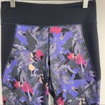 Patagonia Centered Crop Leggings Purple Gray Abstract Print Athleisure Medium Photo 5