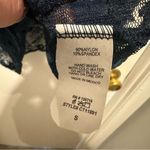 Dark Blue Floral Lace Blouse Chrysanthemum‎ Boho
Farmhouse High Neck Size S Photo 7