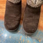 Minnetonka Brown Leather Winter Boots Faux Fur trim size 8 Photo 4