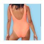Aerie  Orange Sherbet Scoop Back One Piece‎ Swimsuit Size Small Photo 1