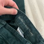 American Eagle Outfitters Dark Green Super High-Rise Flare Jeans Photo 6
