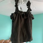 Sienna Sky Army Green Ruffle Tank Top Photo 7