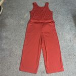 Everlane  The Luxe Cotton Tank Jumpsuit Wide‎ Leg Cropped Rust XXS Photo 7