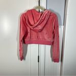 Voight by Valentina Voight by‎ Valentina Cherry On Top Crop velour Hoodie pink embroidered sz medium Photo 2