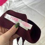 Victoria's Secret Victoria’s Secret PINK Maroon Halter Top Bra Womens Medium M Workout Photo 3